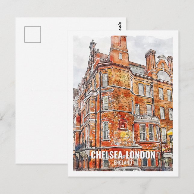 Postal Chelsea London Inglaterra Travel Place Watercolor (Anverso / Reverso)