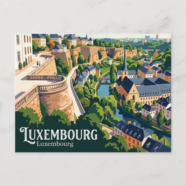 Postal Chemin de la Corniche Luxemburgo (Anverso)