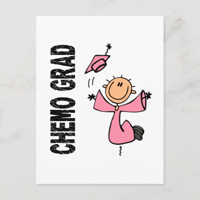 Postal CHEMO rosa GRAD 1 (Cáncer de Mama) (Anverso)