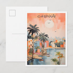 Postal Chennai India Arte Viaje