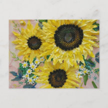 Cheong Sunflower Postcard