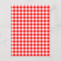 Cheques de Gingham rojo y blanco