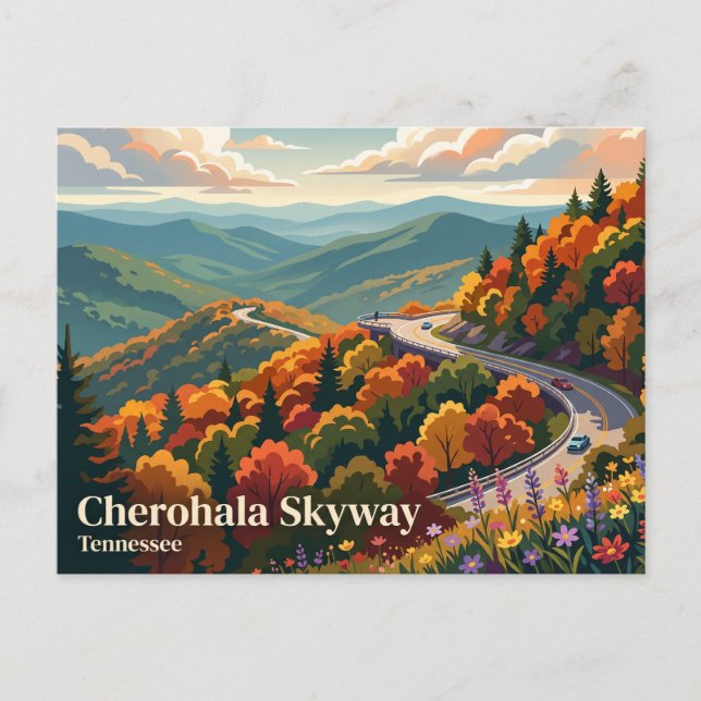 Postal Cherohala Skyway EE. UU. (Anverso)