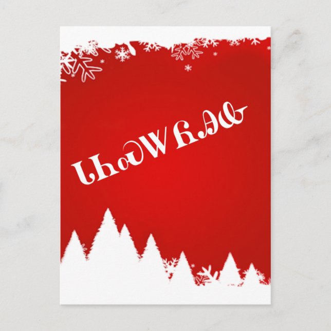 Postal cherokee de las Felices Navidad (Anverso)