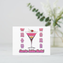 Postal Cherries Jubilee Martini Cocktail Receta Arte