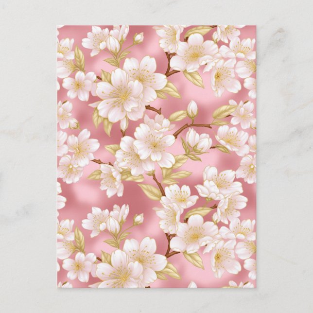 Postal Cherry Blossom Chiyogami (Anverso)
