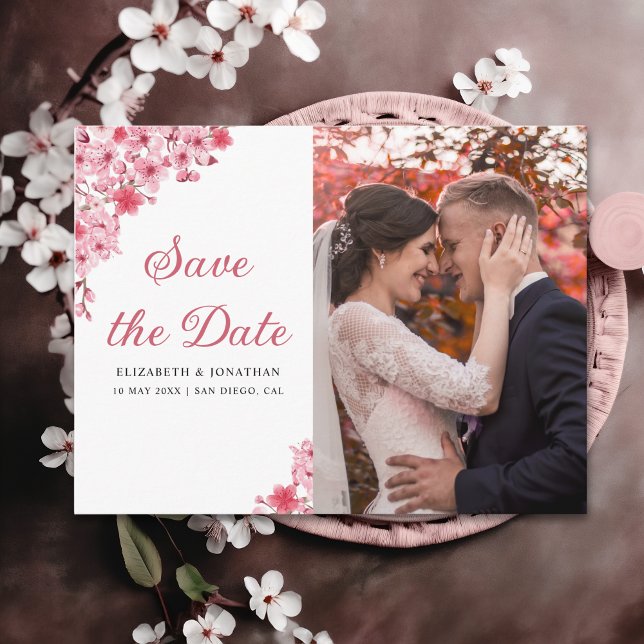 Postal Cherry Blossom – Romantic Floral Wedding (Subido por el creador)