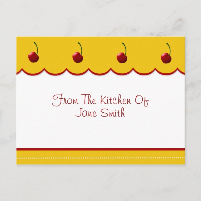 Postal Cherry Lover Receta (Anverso)