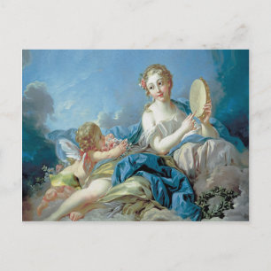 Postal Cherub con flores