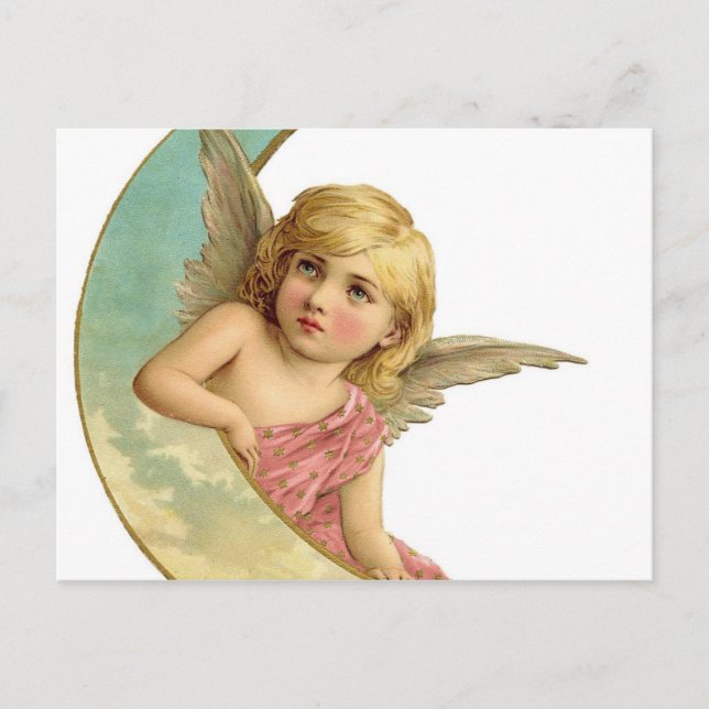 Postal Cherub vintage y Luna Cresent (Anverso)