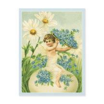 Cherub y flores de Semana Santa