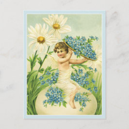 Postal Cherub y flores de Semana Santa
