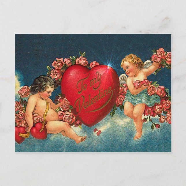Postal CHERUBS & HEARTS de SHARON SHARPE (Anverso)