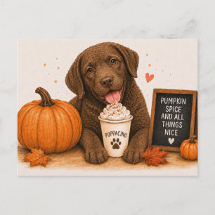 Postal Chesapeake Bay Retriever Calabaza Especiada Cálida