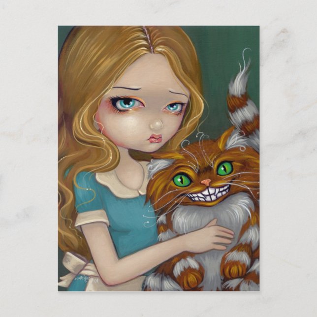 Postal "Cheshire Cat Cuddle" (Anverso)