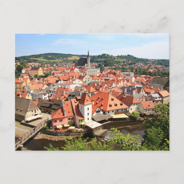 Postal Chesky Krumlov 001, foto checa (Anverso)