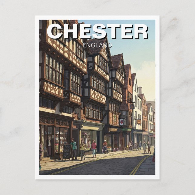 Postal Chester England Travel (Anverso)