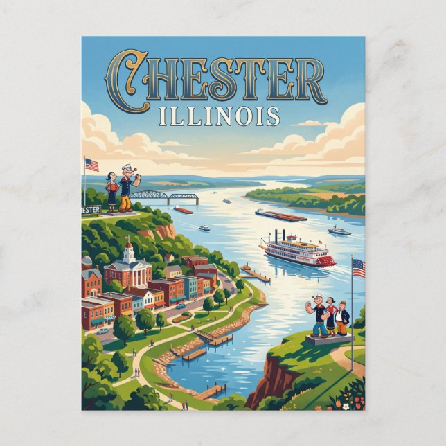 Postal Chester, Illinois (Anverso)