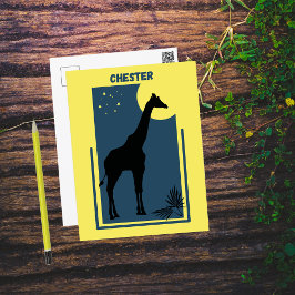 Postal Chester Zoo Gran Bretaña Vintage Giraffe