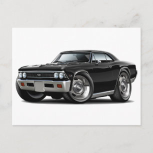 Postal Chevelle Black Car 1966