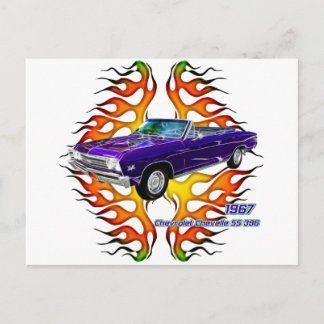 Postal Chevelle de Chevy 1967, por Fractal Tees(TM)