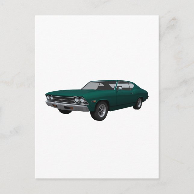 Postal Chevelle SS de 1969: Fin verde (Anverso)