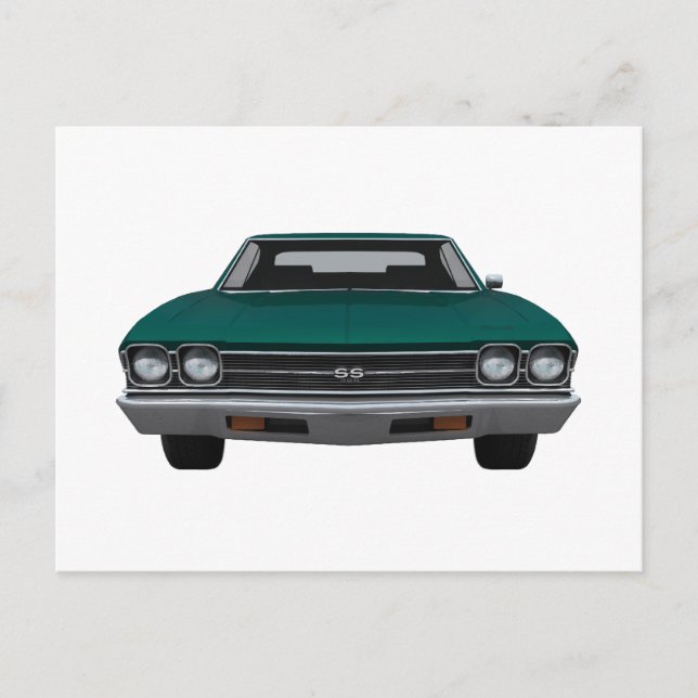 Postal Chevelle SS de 1969: Fin verde (Anverso)