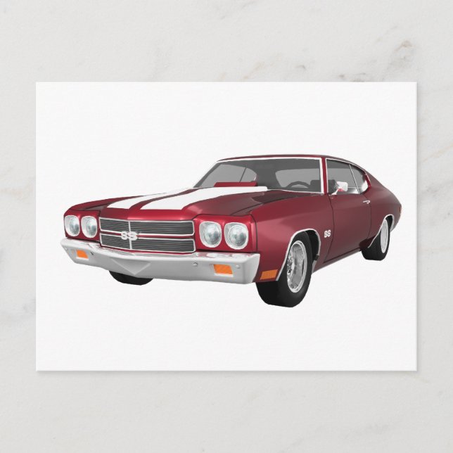 Postal Chevelle SS de 1970: Acabado de Apple de caramelo: (Anverso)