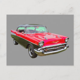 Postal Chevrolet Bel Air Classic Car 1957