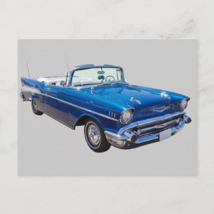 Postal Chevrolet Bel Air de 2 puertas convertible de 1957