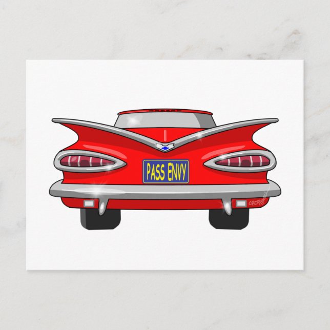Postal Chevrolet Chevy Impala Pass Envy 1959 (Anverso)