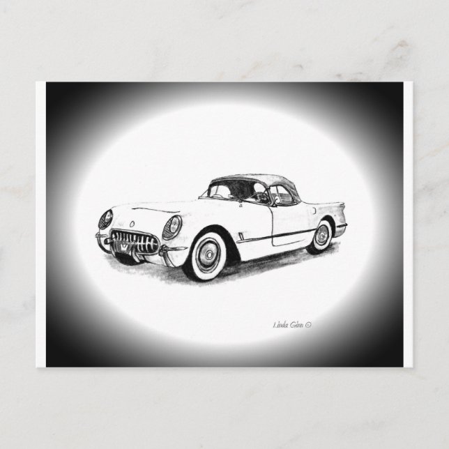 Postal Chevrolet Corvette 1954 (Anverso)