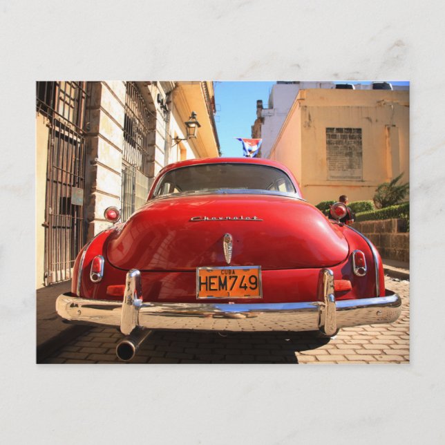 Postal Chevrolet Rojo (Anverso)