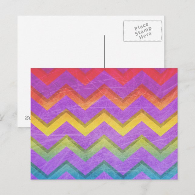 Postal Chevron arcoiris de Shirley Taylor (Anverso / Reverso)