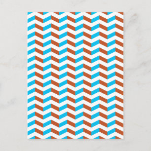 Postal Chevron azul y rojo 3D