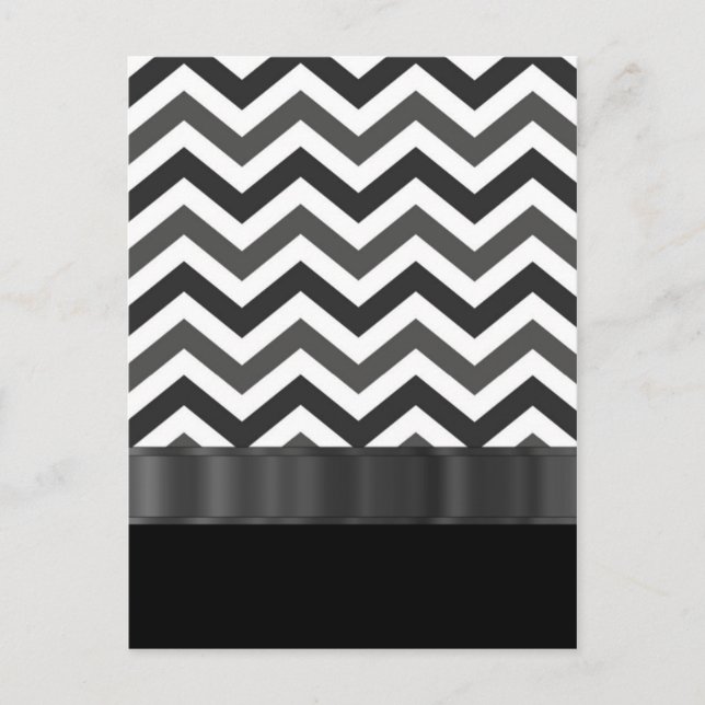 Postal Chevron blanco y negro (Anverso)