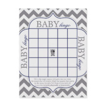 Chevron gris con Bingo de Bebé Panda