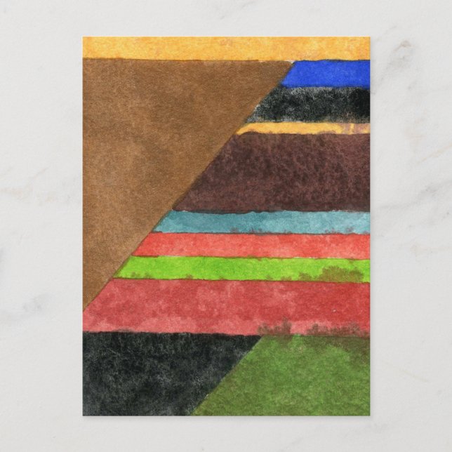 Postal "Chevrons" Abstract Design Postcard (Anverso)