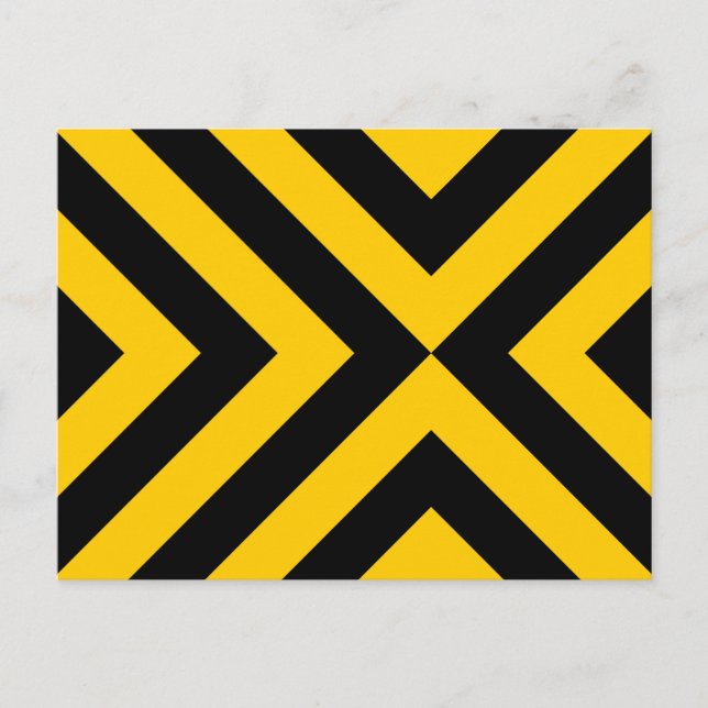 Postal Chevrons amarillos y negros (Anverso)