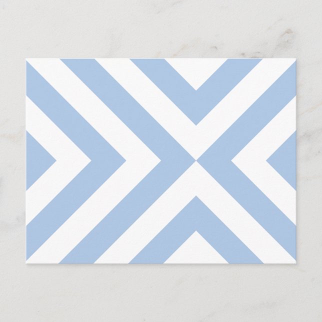 Postal Chevrons azul claro y blanco (Anverso)