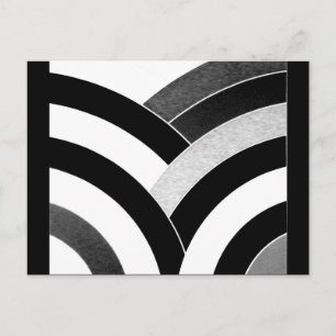 Postal chevrons curvos de moda contemporánea