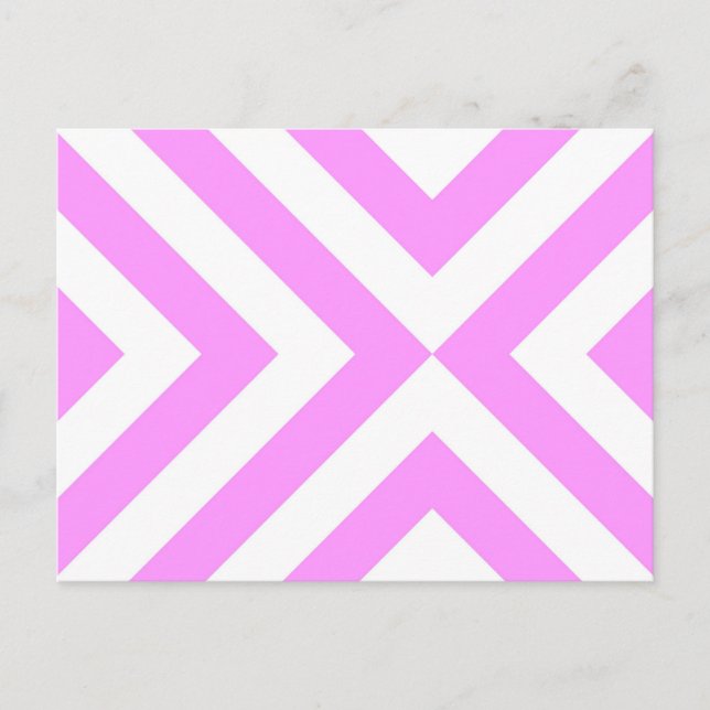 Postal Chevrons rosados y blancos (Anverso)