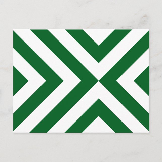 Postal Chevrons verdes y blancos (Anverso)