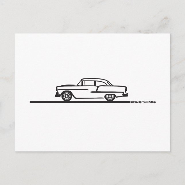 Postal Chevy Hardtop Post 1955 (Anverso)