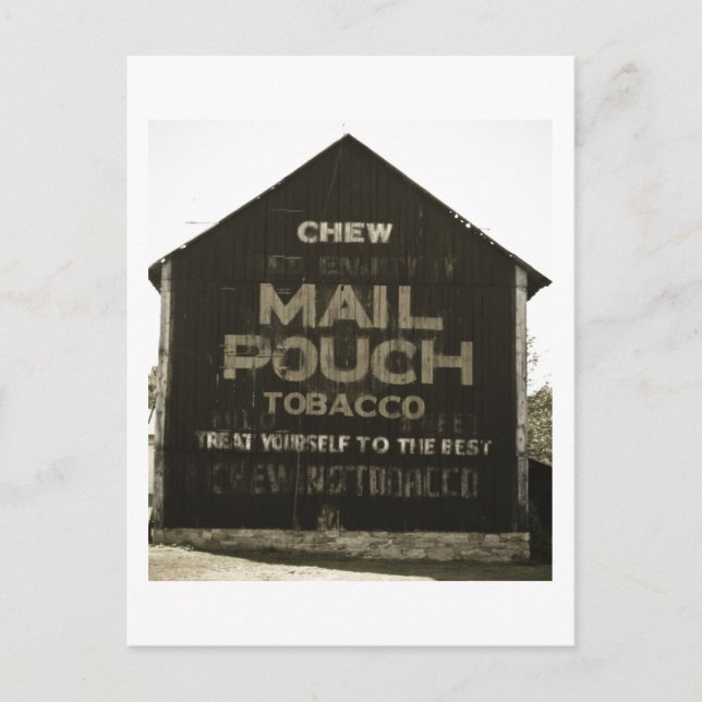 Postal Chew Mail Pouch Tobacco - Fin de foto antigua (Anverso)