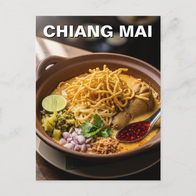 Postal Chiang Mai Khao Soi Thai Food (Anverso)