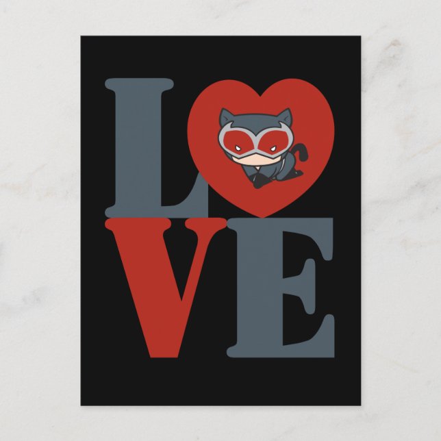 Postal Chibi Catwoman LOVE (Anverso)