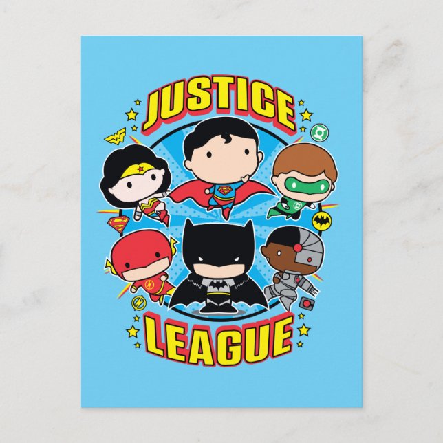 Postal Chibi Justice League Group (Anverso)