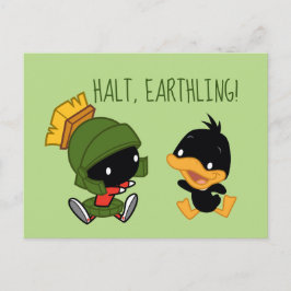 Postal Chibi MARVIN THE MARTIAN™ Y DAFFY DUCK™