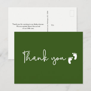 Postal Chic agradecimiento Minimalista para baby shower V